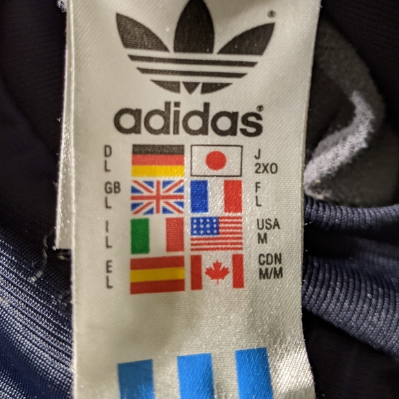 Vintage Adidas dark blue zip up track jacket. Men's medium. - Picture 8 of 14